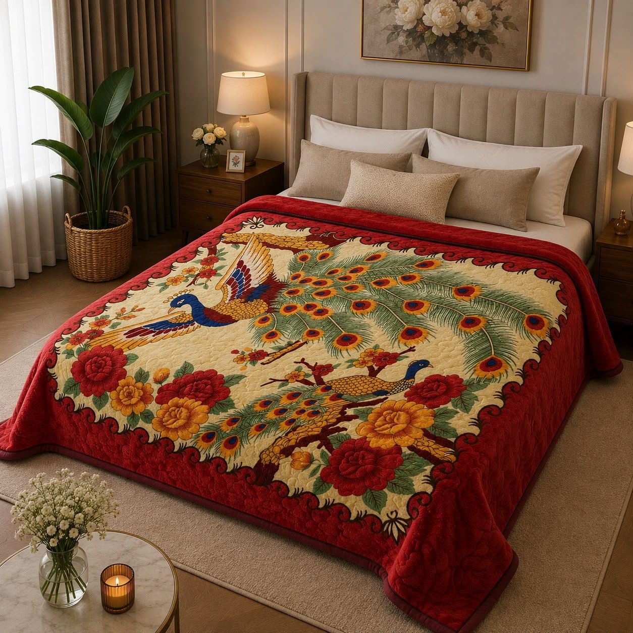 Blanket 7 PC (18) Irani Four Border 3D Panel Blanket - Image 1